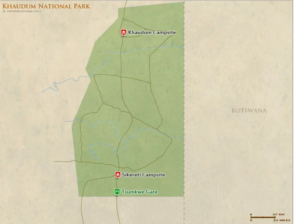 Kaart-Khaudum-NP Khaudum National Park