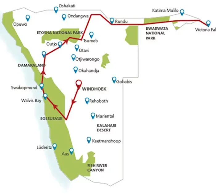 Het beste van Namibië, Chobe & Vic Falls (20 dagen)