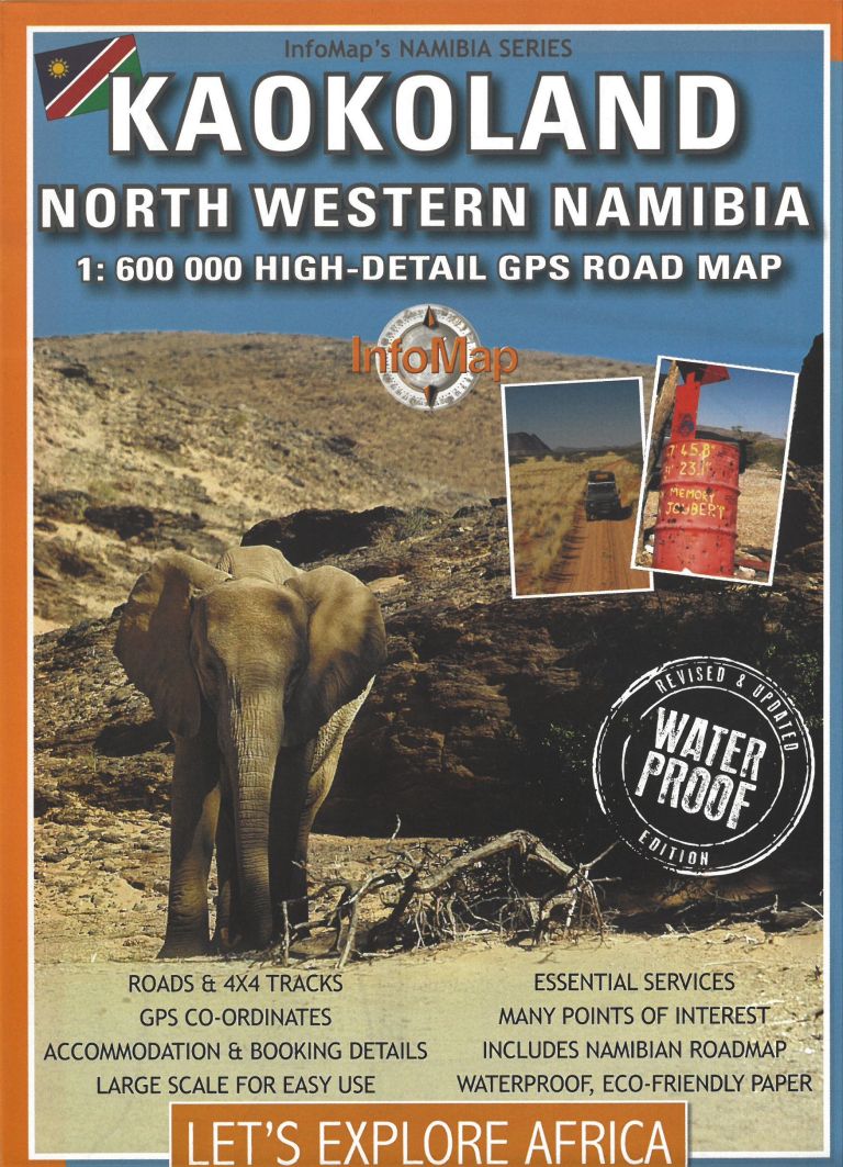Wegenkaart – landkaart Kaokoland and northern Damaraland – Namibië | Infomap