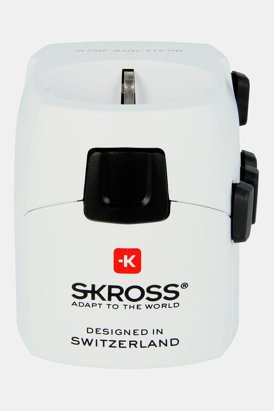 S-Kross Pro World Travel Adapter. With Ground Plugs 7.0 Amp, Wereldstekker Wit